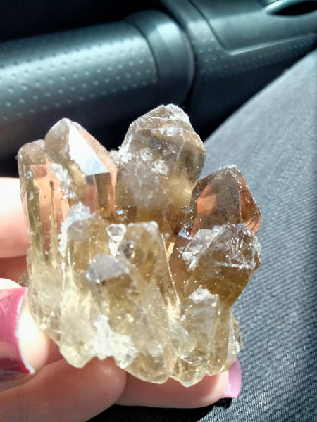 Smokey Citrine Raw Cluster with azeztulite infusion