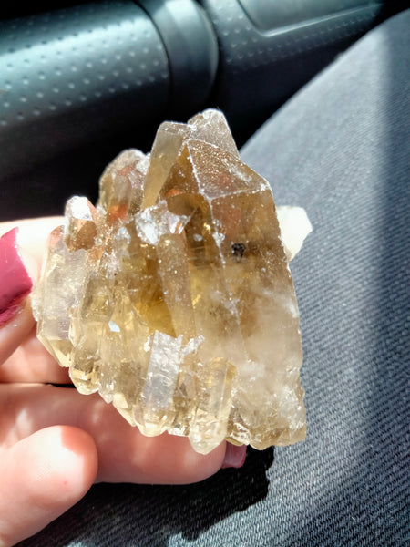 Smokey Citrine Raw Cluster with azeztulite infusion