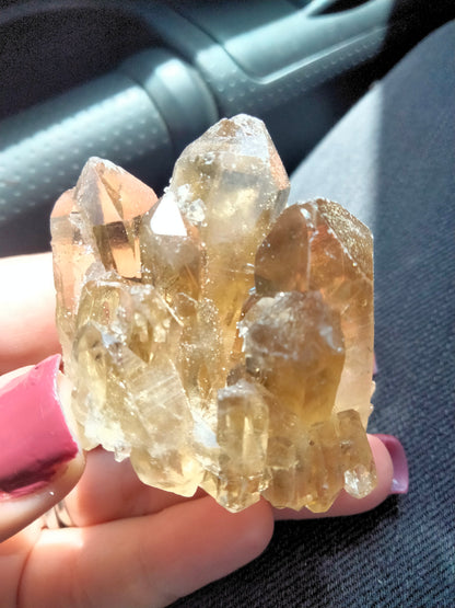 Smokey Citrine Raw Cluster with azeztulite infusion