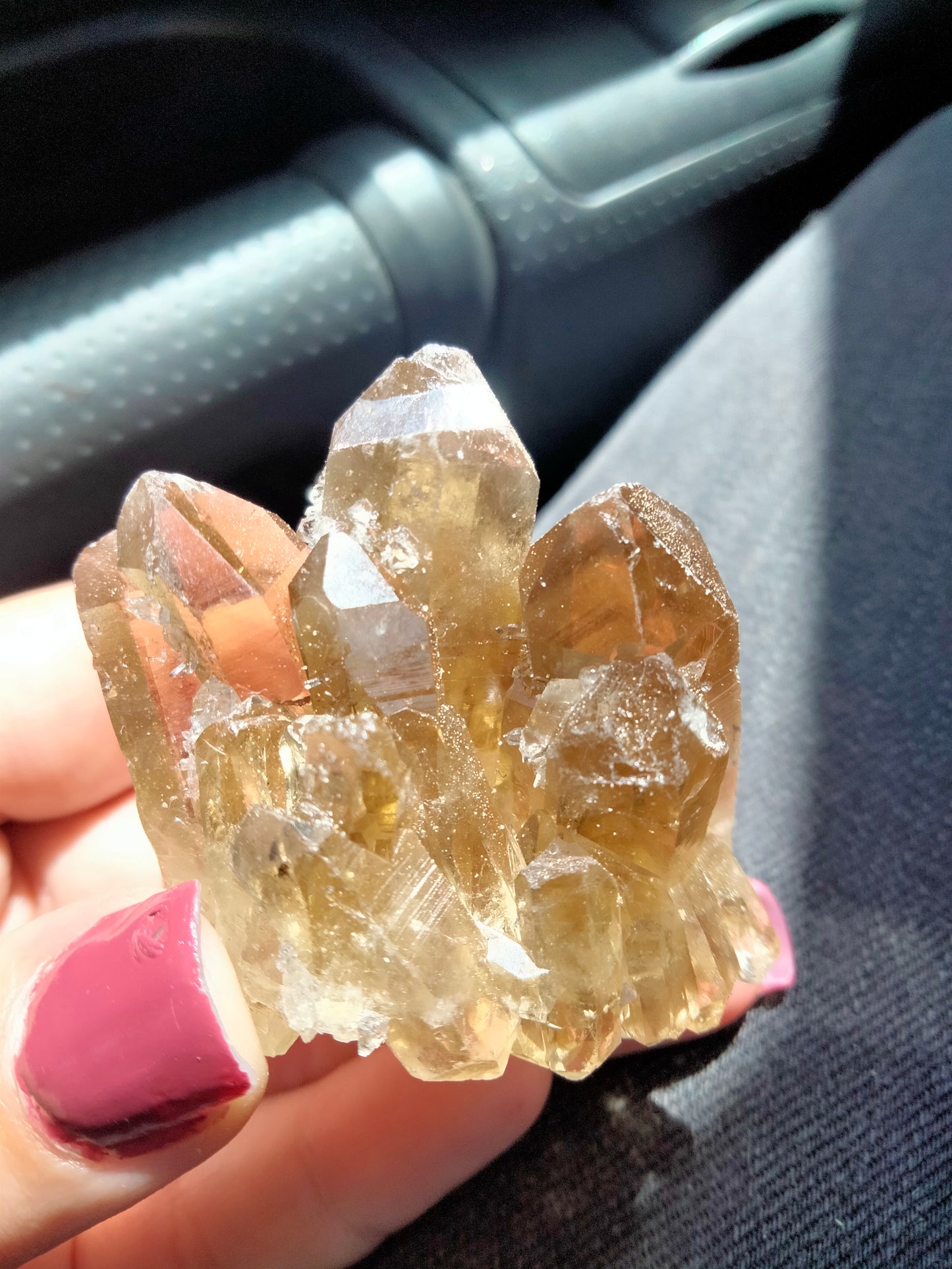 Smokey Citrine Raw Cluster with azeztulite infusion