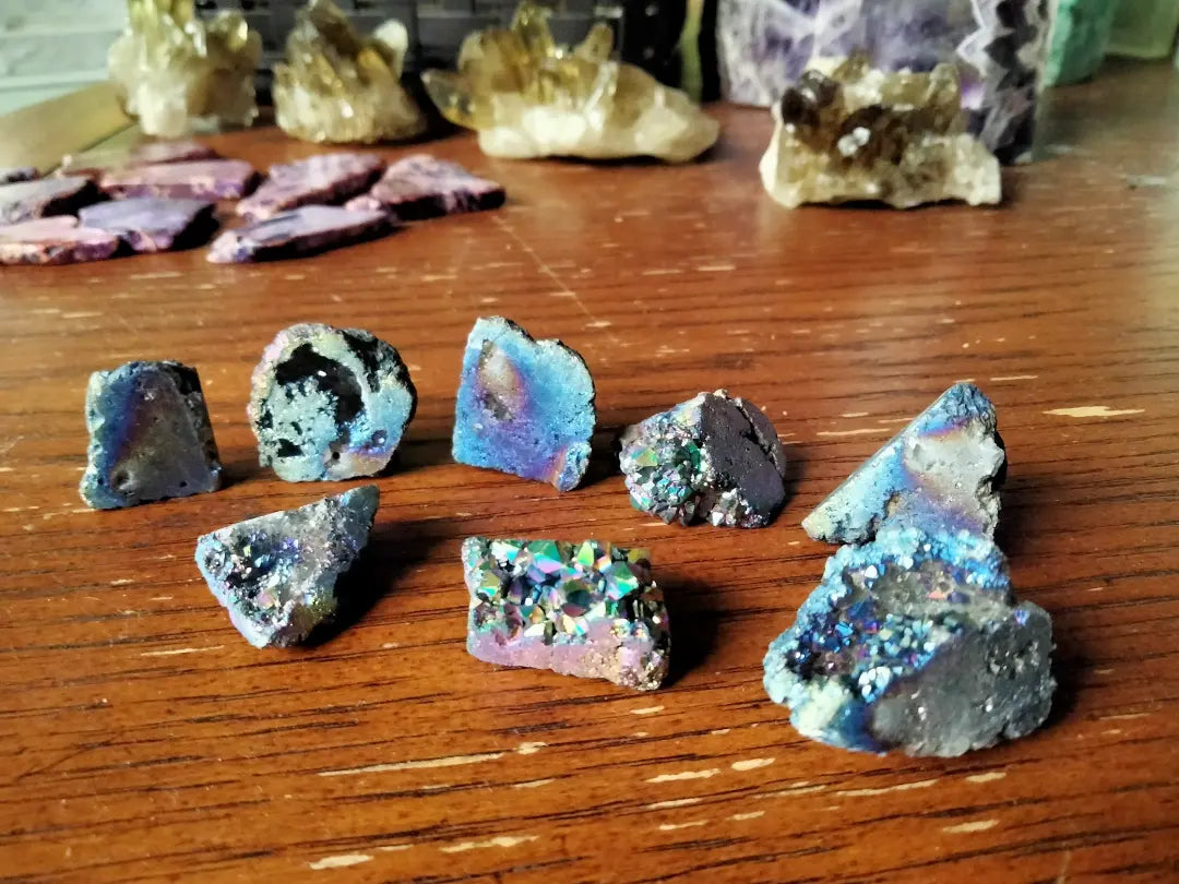 Rainbow Aura Geodes