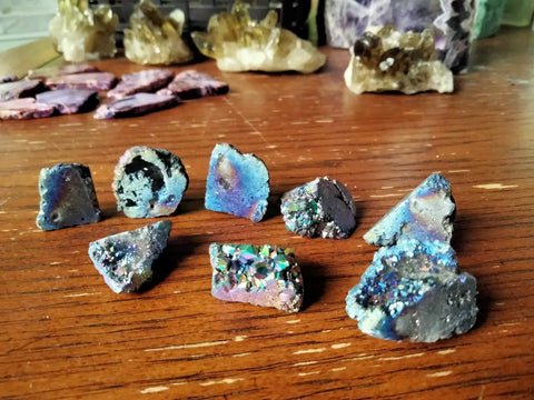 Rainbow Aura Geodes