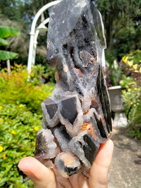 Sphalerite Dragon Druzy & Quartz Druzy Tower