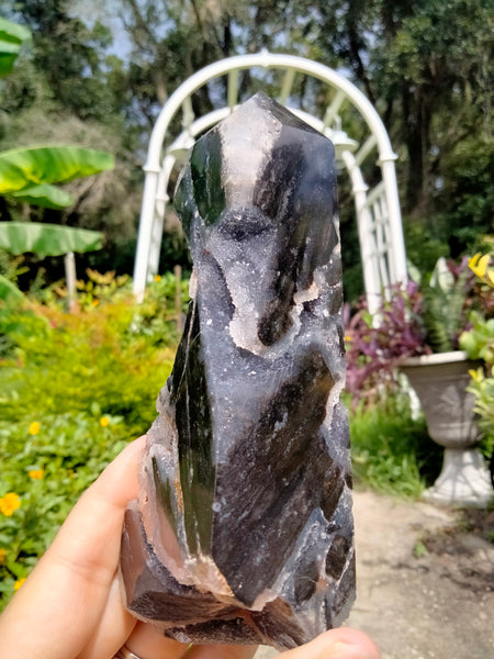 Sphalerite Dragon Druzy & Quartz Druzy Tower