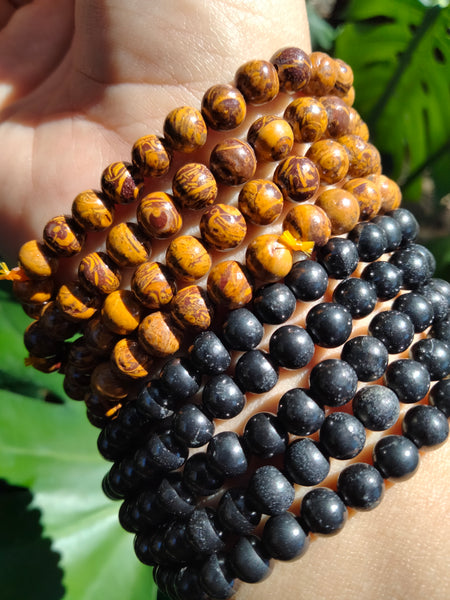 Mosaic Jasper & Shungite Crystal Bracelet