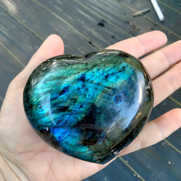 Labradorite Heart large