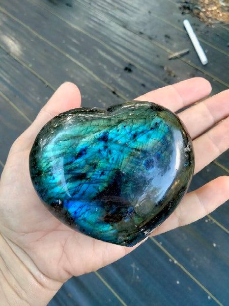 Labradorite Heart large