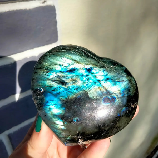 Labradorite Heart large