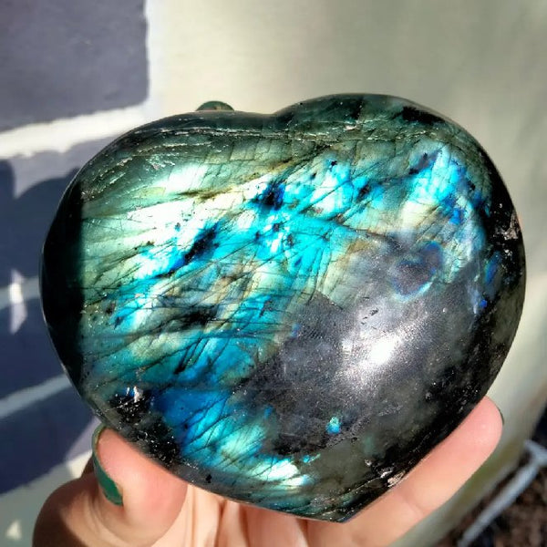 Labradorite Heart large