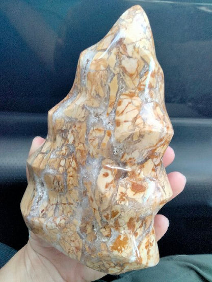 Ibis Jasper flame with cave druzy 2.7 lbs