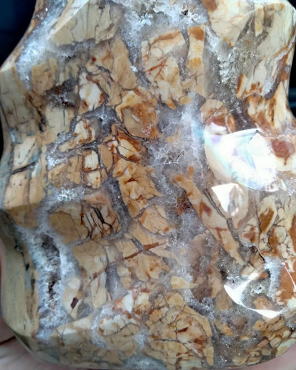 Ibis Jasper flame with cave druzy 2.7 lbs