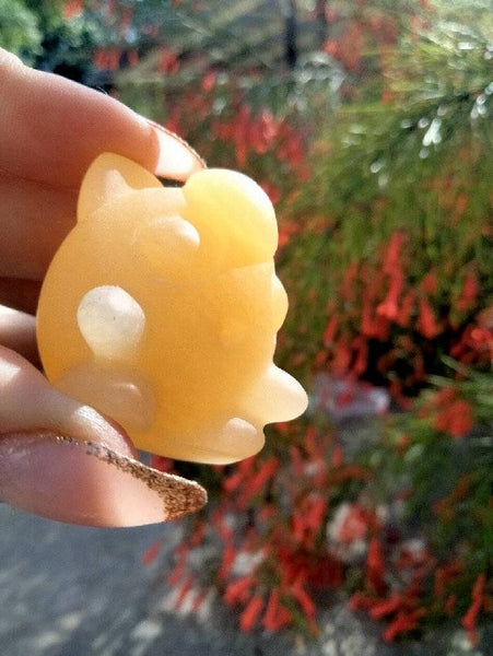 Orange Calcite Baby Bear