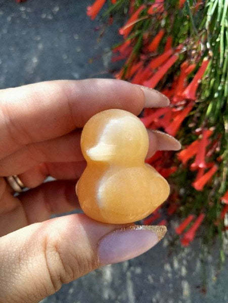 Orange Calcite Baby Bear