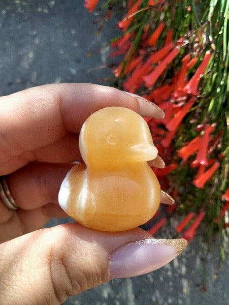 Orange Calcite Baby Bear