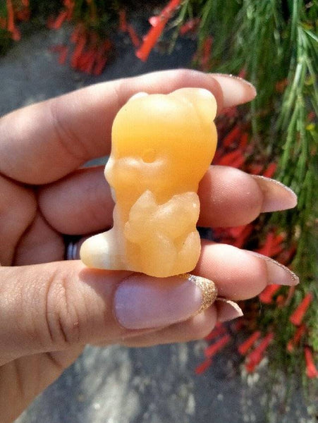 Orange Calcite Baby Bear