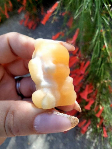 Orange Calcite Baby Bear