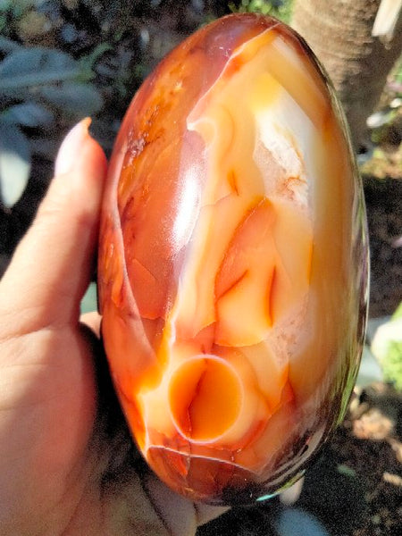 Carnelian Jasper Heart with levels & pools XL