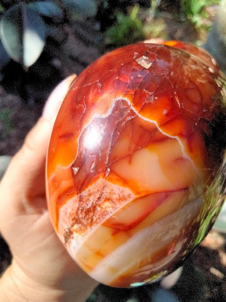 Carnelian Jasper Heart with levels & pools XL