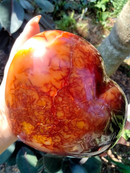 Carnelian Jasper Heart with levels & pools XL