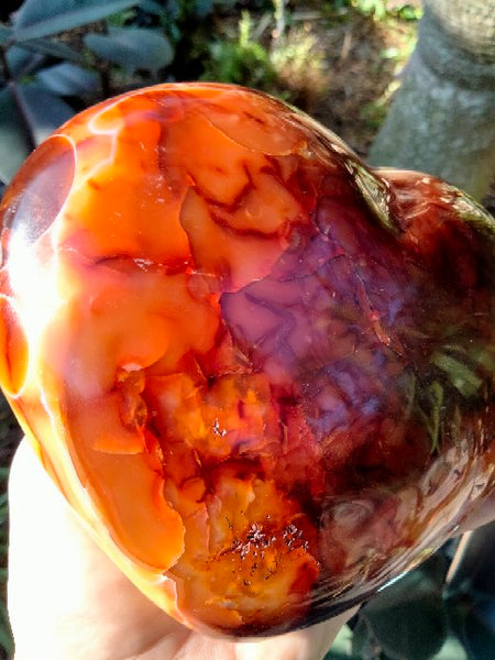 Carnelian Jasper Heart with levels & pools XL