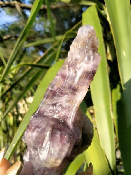 Mermaid Rainbow Fluorite Crystal Carving