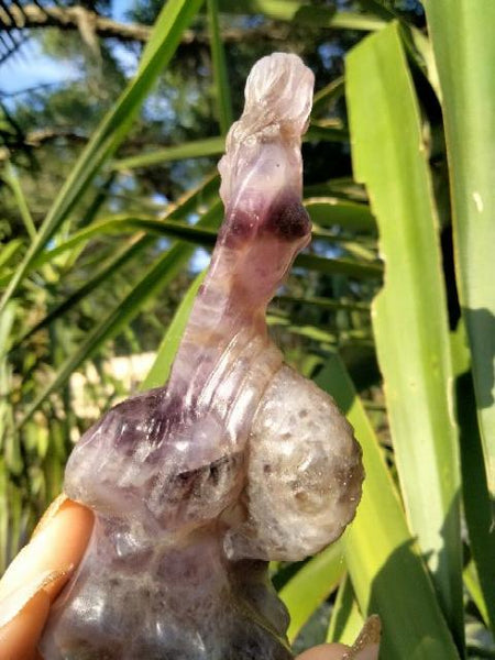 Mermaid Rainbow Fluorite Crystal Carving