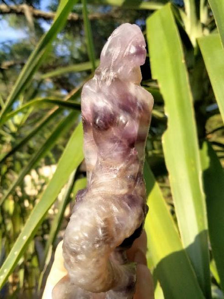 Mermaid Rainbow Fluorite Crystal Carving