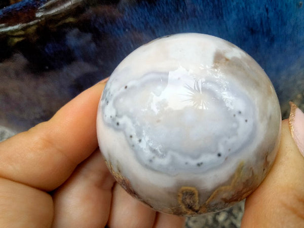 Black laced flower agate Sphere M