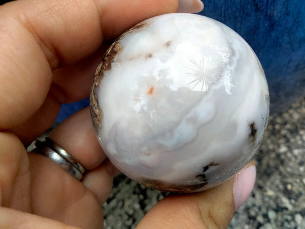 Black laced flower agate Sphere M