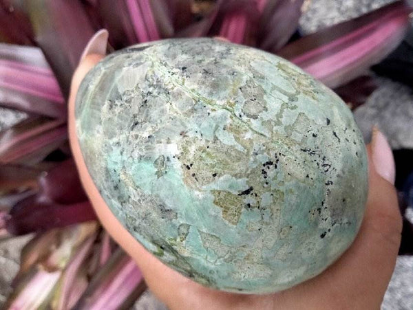 Green Moonstone Crystal Egg