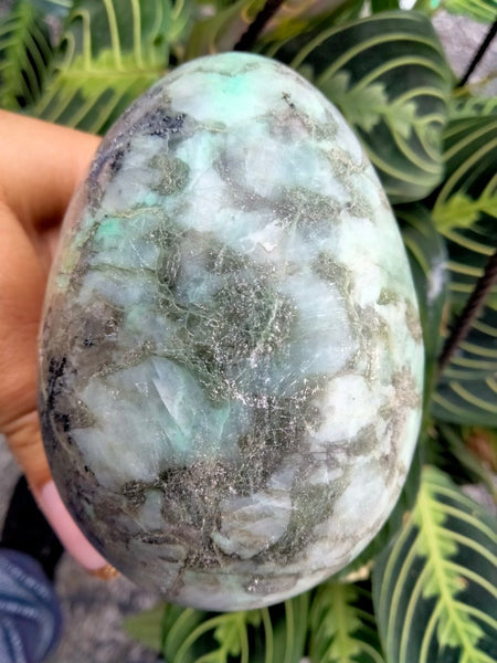 Green Moonstone Crystal Egg