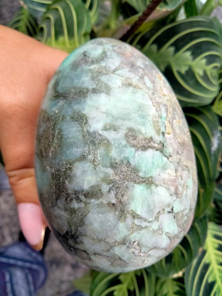 Green Moonstone Crystal Egg