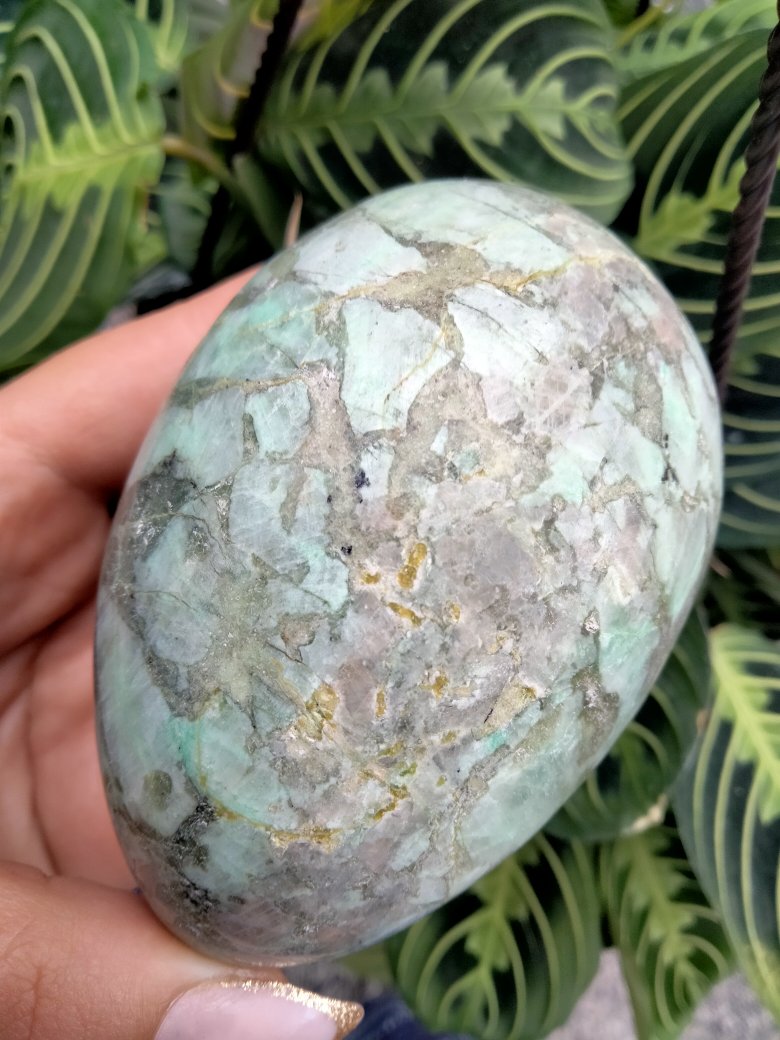 Green Moonstone Crystal Egg