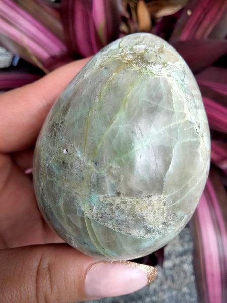 Green Moonstone Crystal Egg