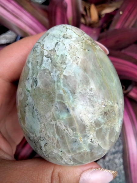 Green Moonstone Crystal Egg