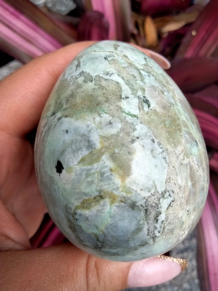 Green Moonstone Crystal Egg