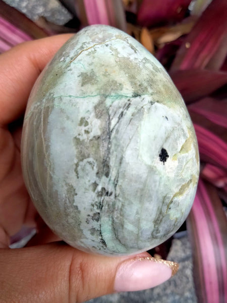 Green Moonstone Crystal Egg