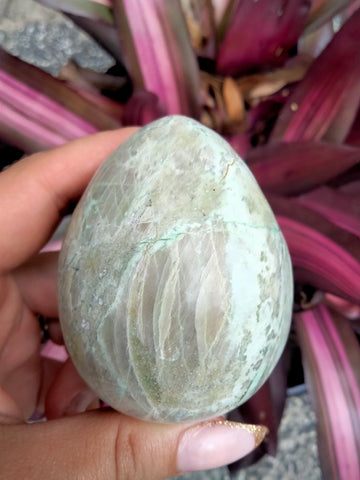 Green Moonstone Crystal Egg