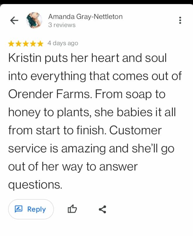 5 Star Review on Google