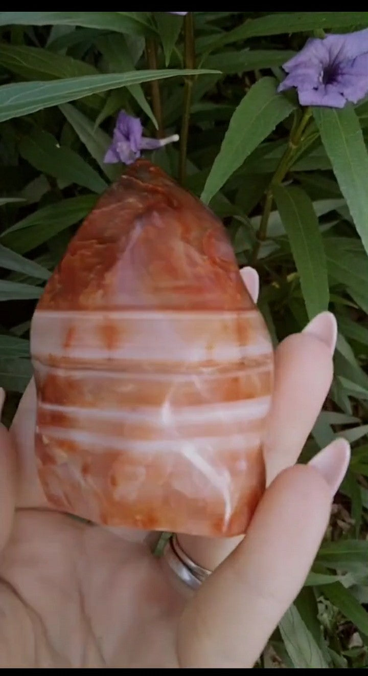 Laddered Banded Carnelian Jasper Flame