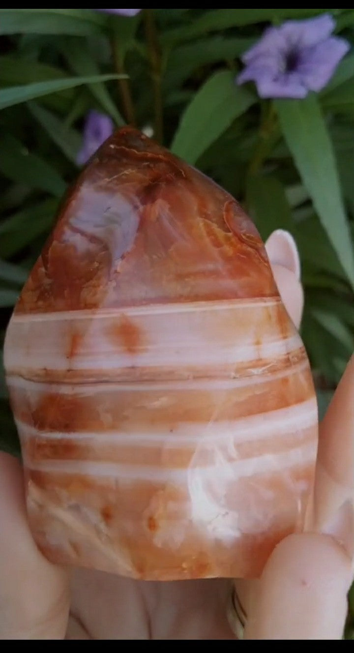 Laddered Banded Carnelian Jasper Flame