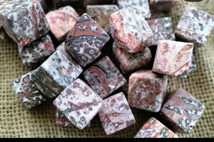 Leppard Print Jasper Cube