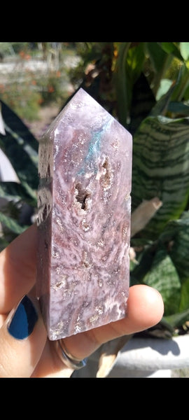 Purple Chalcedony with larimar infusion