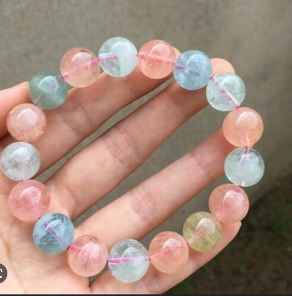 Morganite Crystal Bracelets