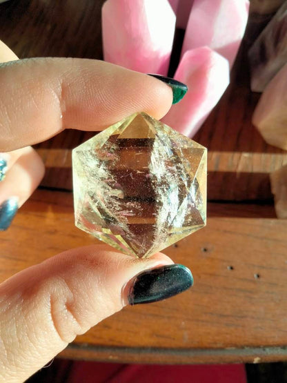 Yellow Citrine Hexagon