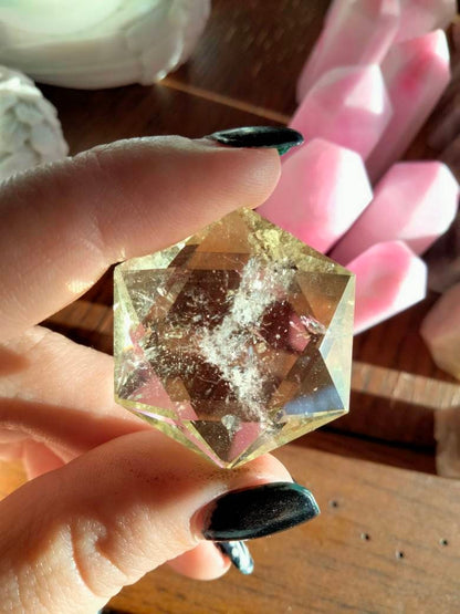 Yellow Citrine Hexagon