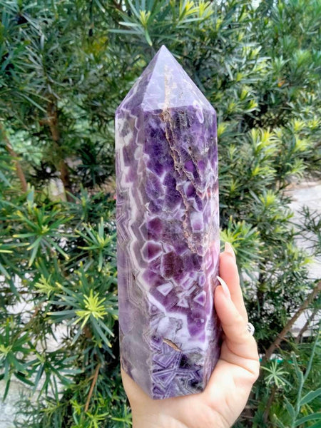 Amethyst Tower Chevron Druzy